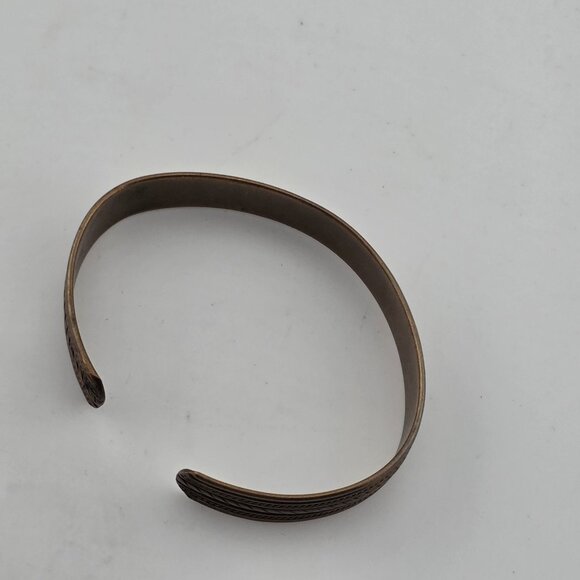 Vintage Copper and Brass Bangle Cuff Bracelet Boho Chic Jewelry - Picture 2 of 5